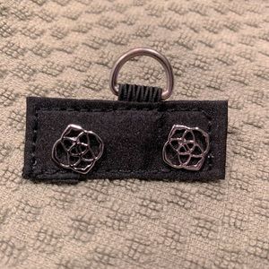 Kendra Scott Silver Dira Logo Earrings